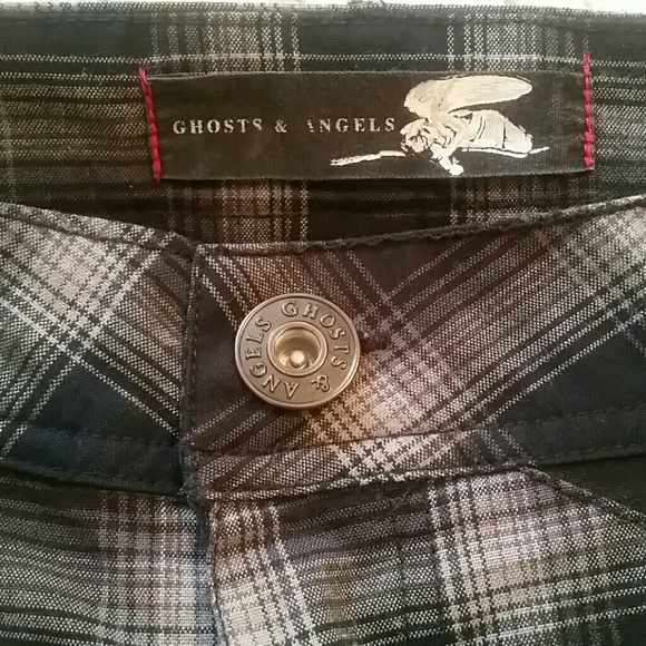 Ghosts & Angels Long Plaid Shorts - Picture 3 of 4